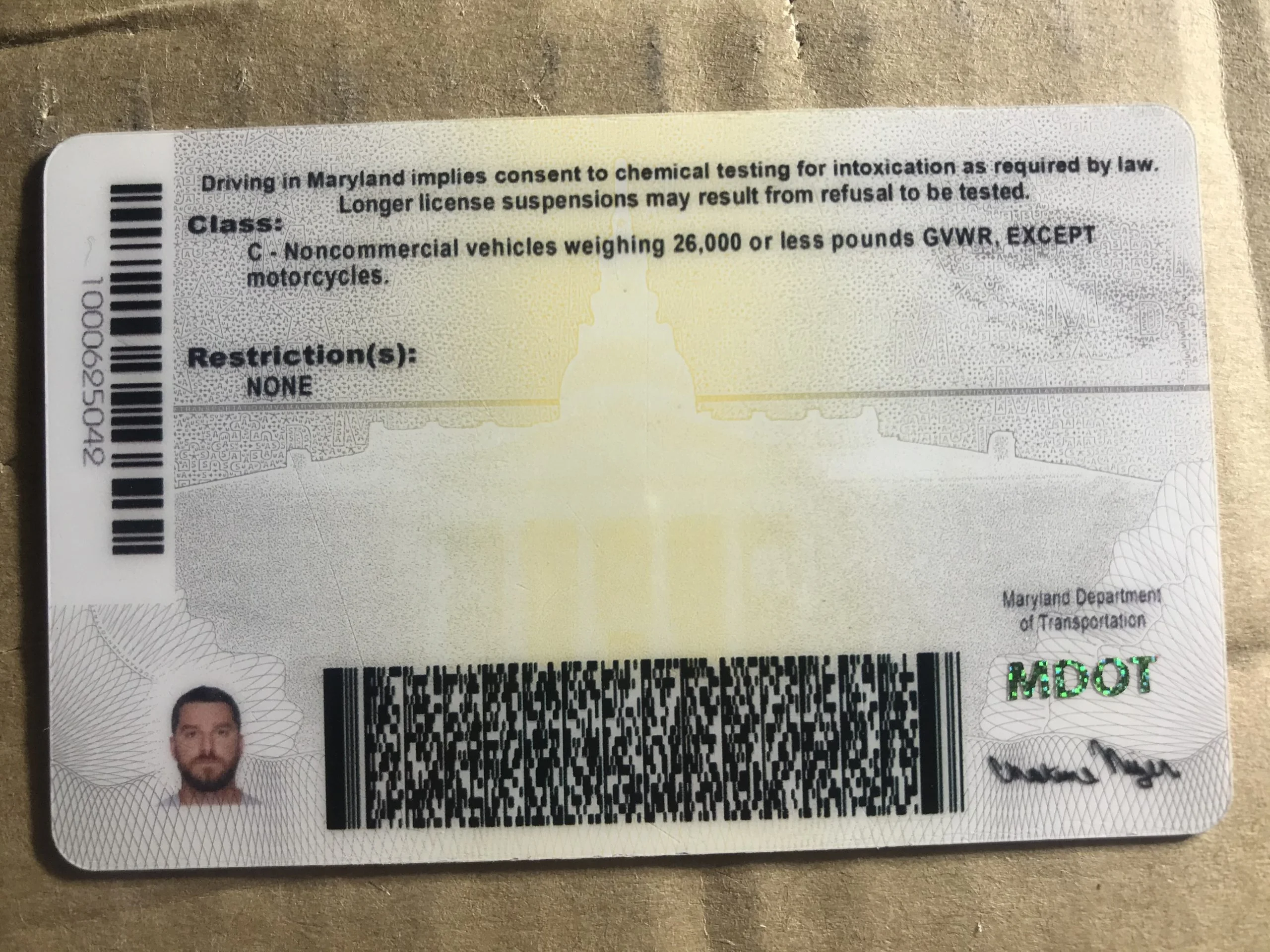 Maryland Fake ID image 2