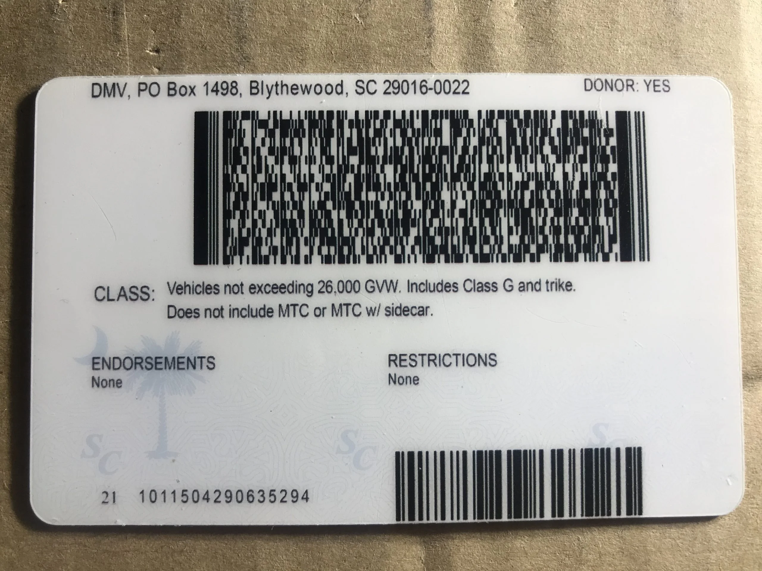 South Carolina Fake ID image 2