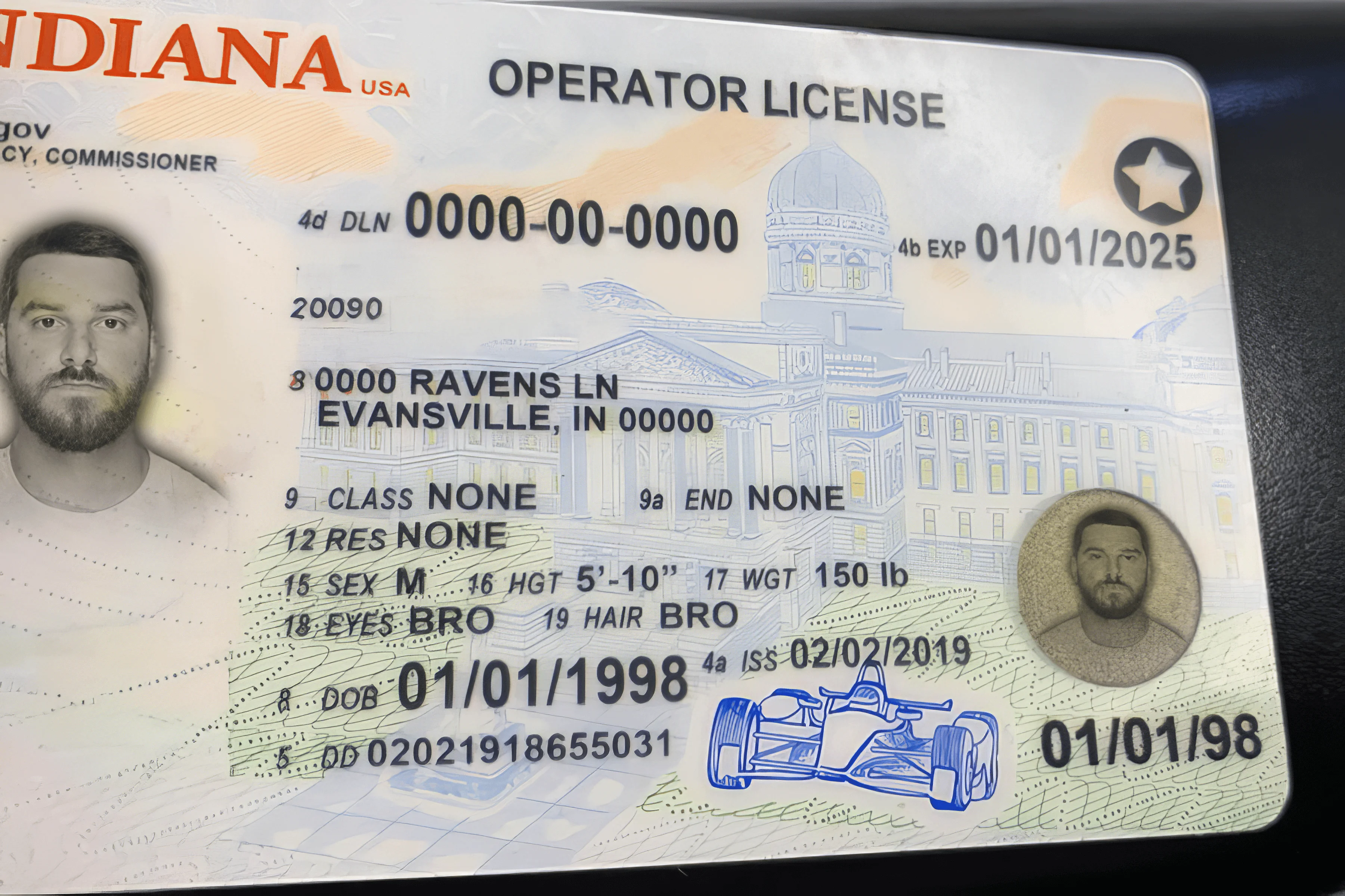 Indiana Fake ID image 2
